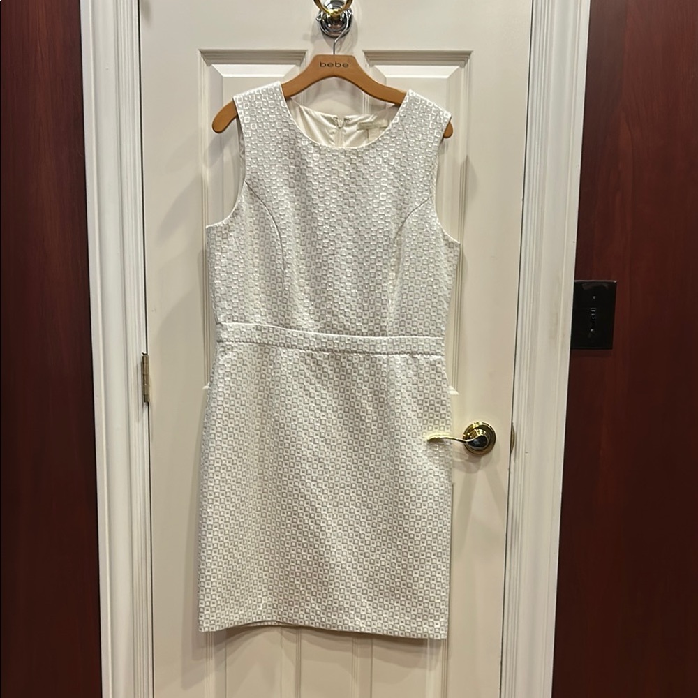 Cream Sheath Mini Dress for Wedding Guests